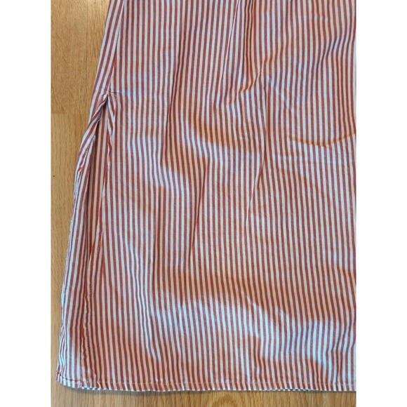 dRA Los Angeles Cassie Midi Shirt Dress Womens Small Red White Stripes Cotton - Picture 2 of 11